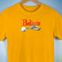 Believe Gay Male Pride Flag Jingle Bell Premium Unisex T-Shirt - Gold